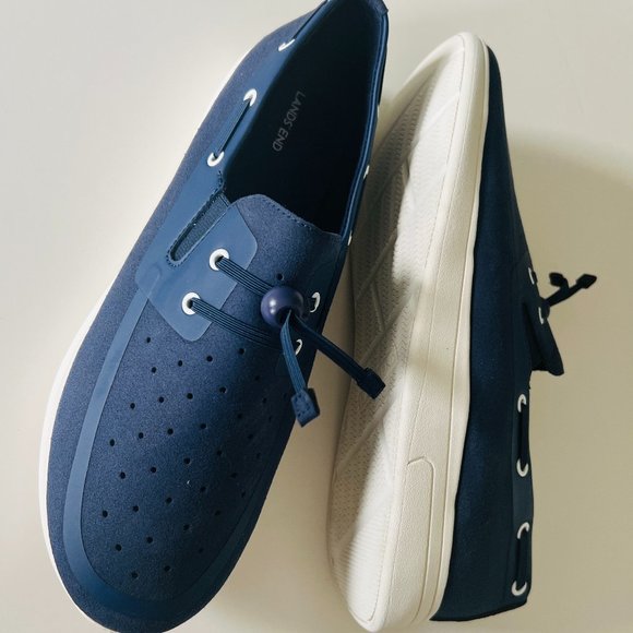 LAND'S END Women's "Regiment" Slip-On Boat Shoes NWOT 9 1/2 B - Picture 8 of 10